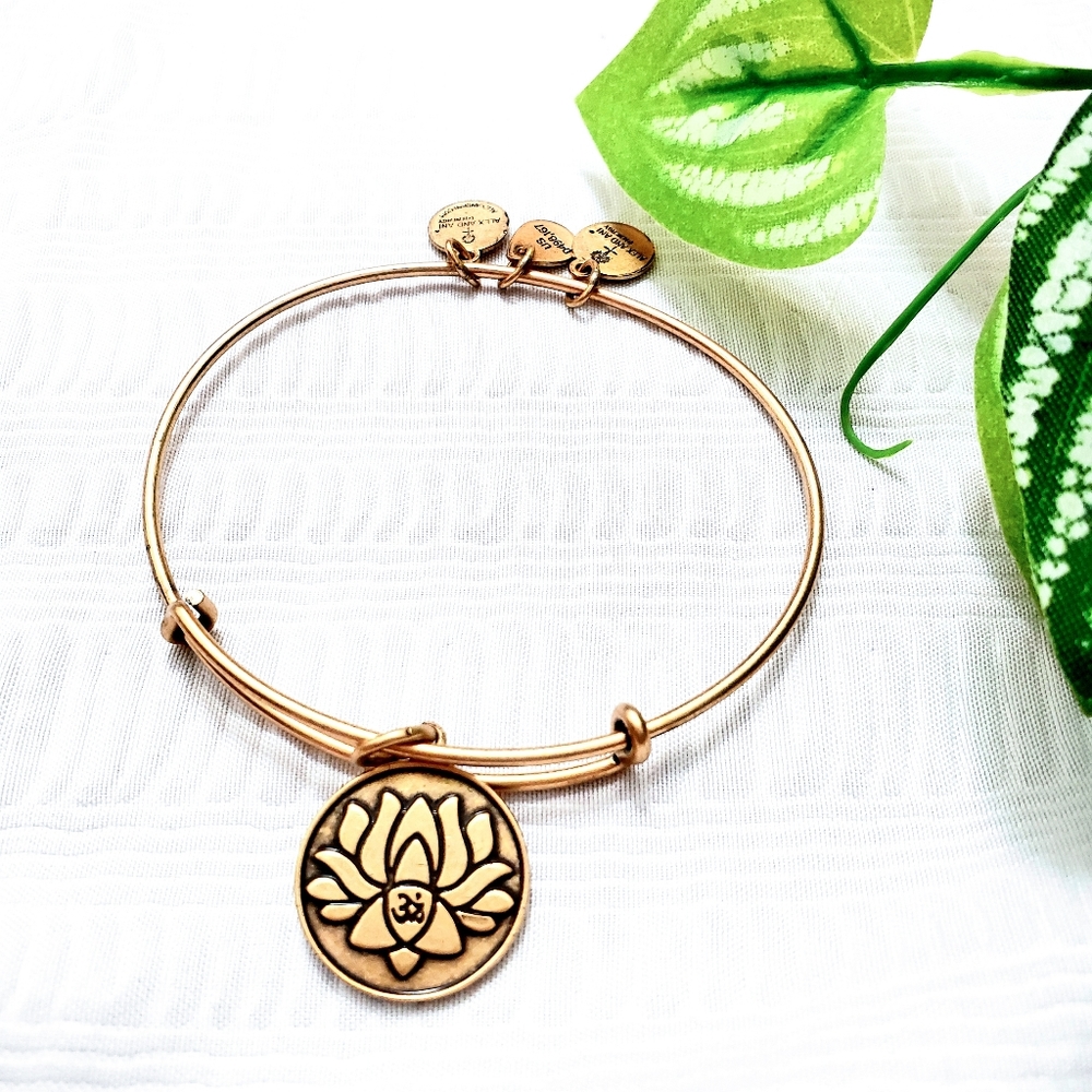 SOLD Alex and Ani Lotus Gold Bracelet